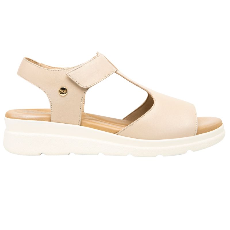 FLEXI - Sandalia Mujer Cuero Dariana Beige  Flexi
