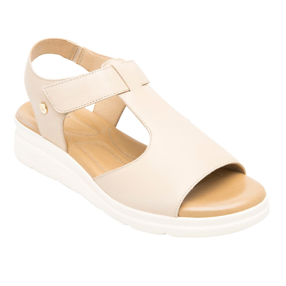 FLEXI - Sandalia Mujer Cuero Dariana Beige  Flexi