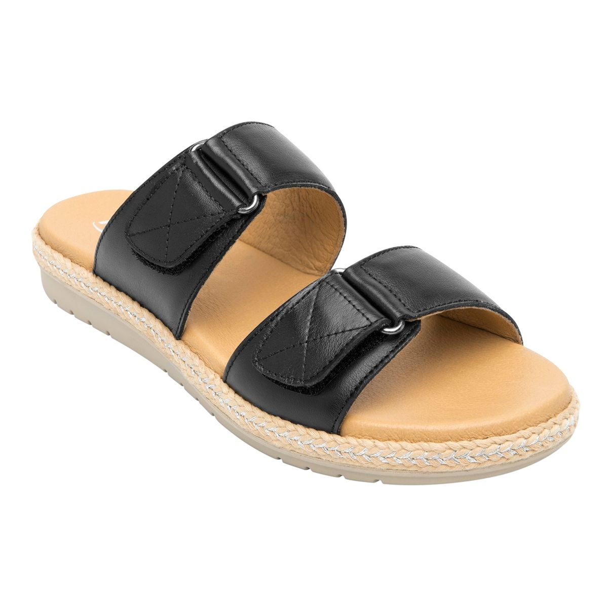 FLEXI - Sandalia Mujer Cuero Peonia Negro Flexi