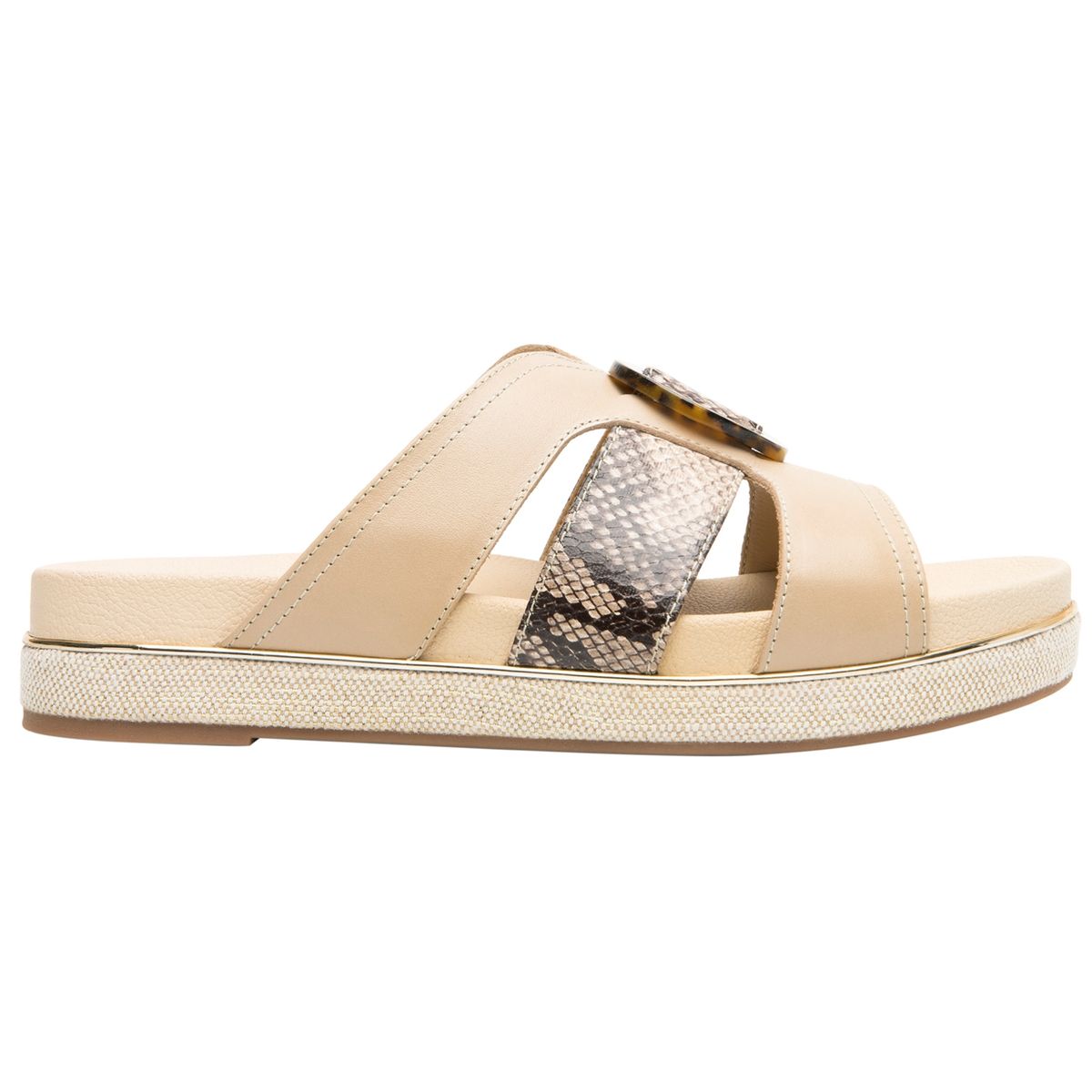 FLEXI - Sandalia Mujer Cuero Deyna Beige Flexi