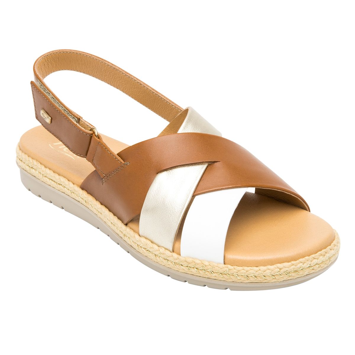 FLEXI - Sandalia Mujer Cuero Peonia Café Flexi