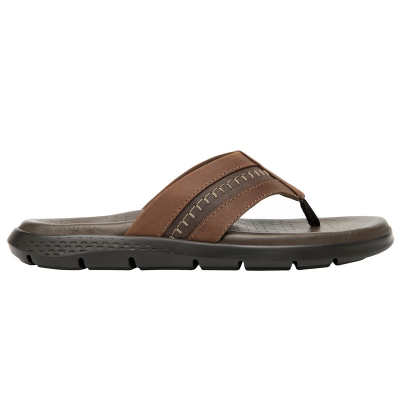 FLEXI - Sandalia Hombre Cuero Odin Café Flexi.