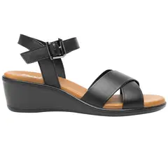 FLEXI - Sandalia Mujer Cuero Zura Negro