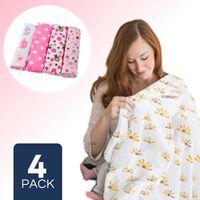 Pack 4 Mantas De Algodón Para Bebés Surtido Niña