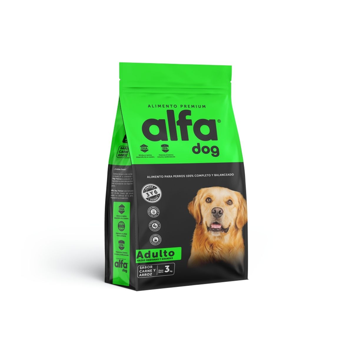 ALFA DOG - ALIMENTO PERROS ALFA DOG PREMIUM ADULTO 3 KG
