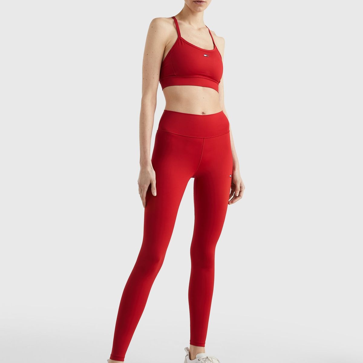 TOMMY HILFIGER - Peto Sport De Sujeción Media Rojo Mujer