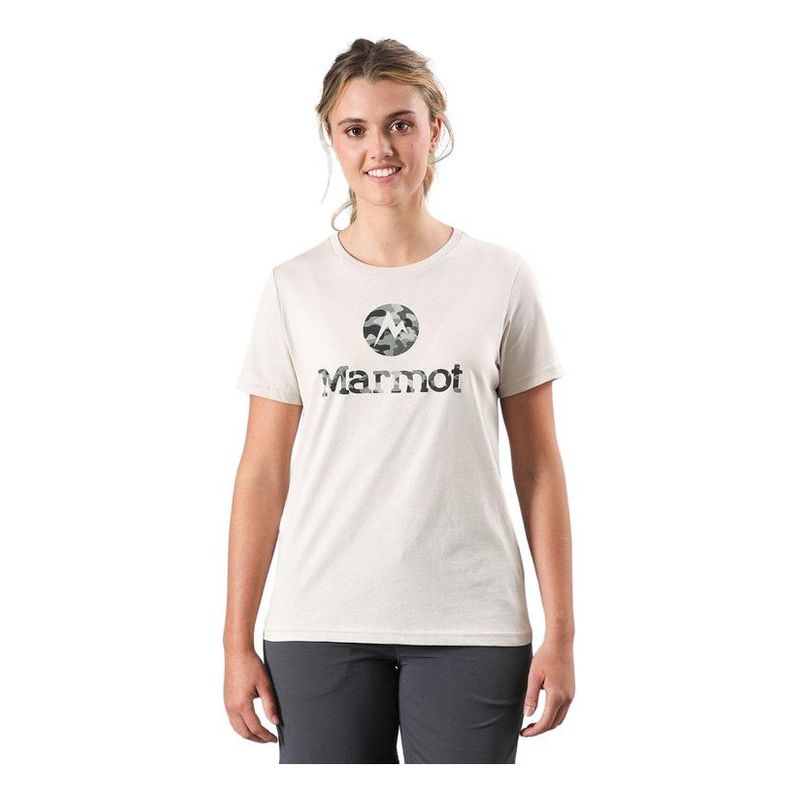 MARMOT - Polera Logo Tee Crema MARMOT