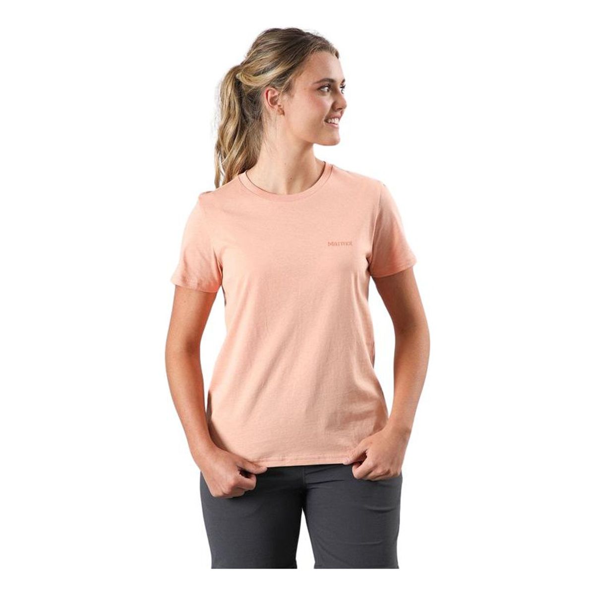 MARMOT - Polera Chest Logo Tee Rosa MARMOT