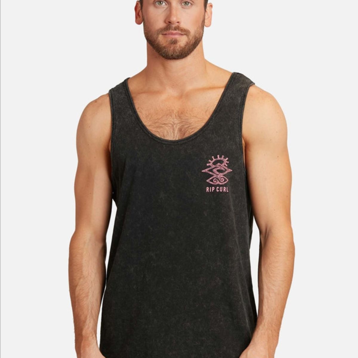 RIP CURL - Polera Shred Rock Acid Tank Negro Hombre Rip Curl
