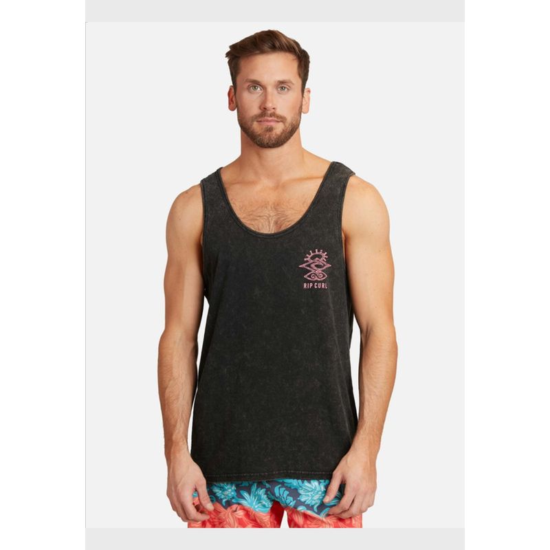 RIP CURL - Polera Shred Rock Acid Tank Negro Hombre Rip Curl