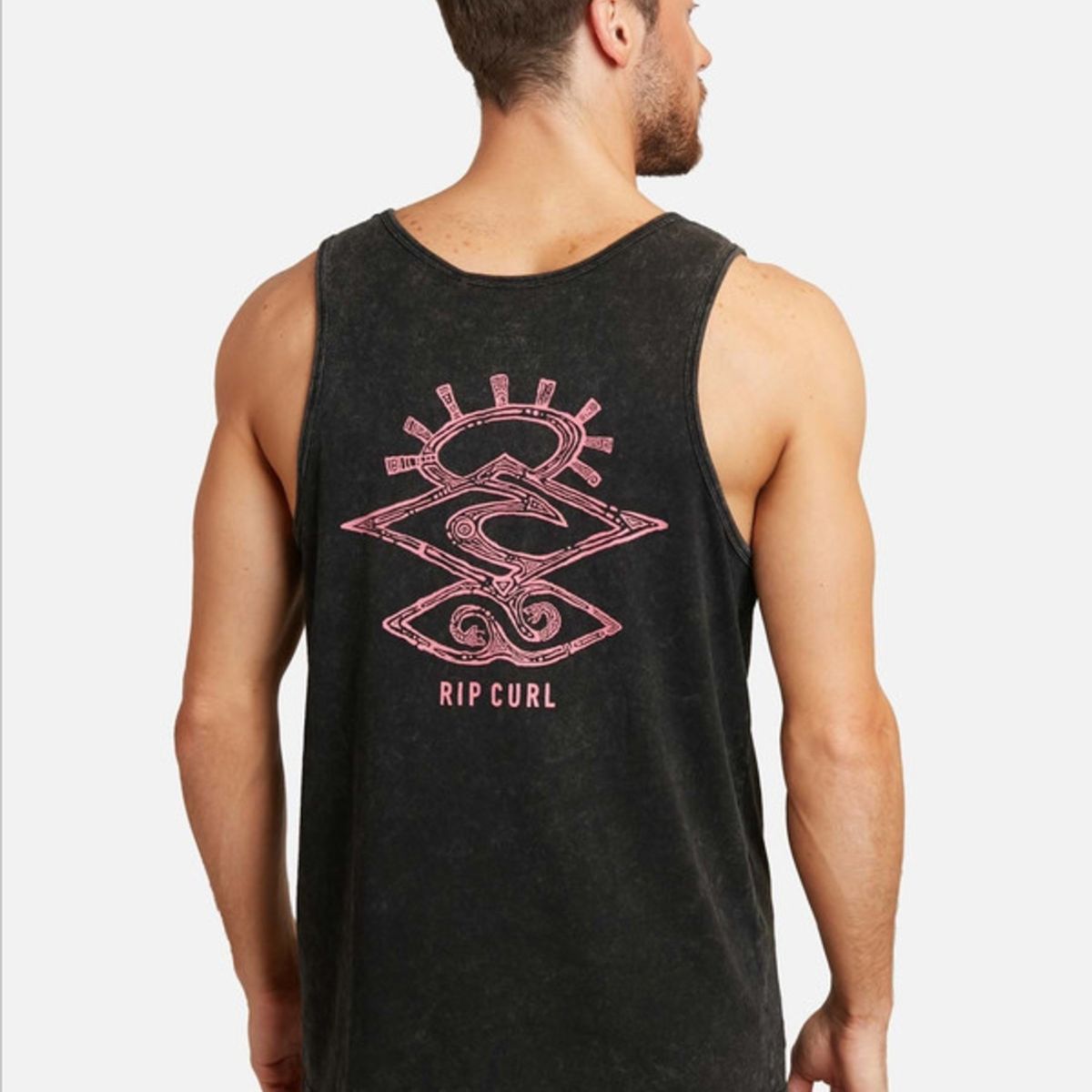 RIP CURL - Polera Shred Rock Acid Tank Negro Hombre Rip Curl