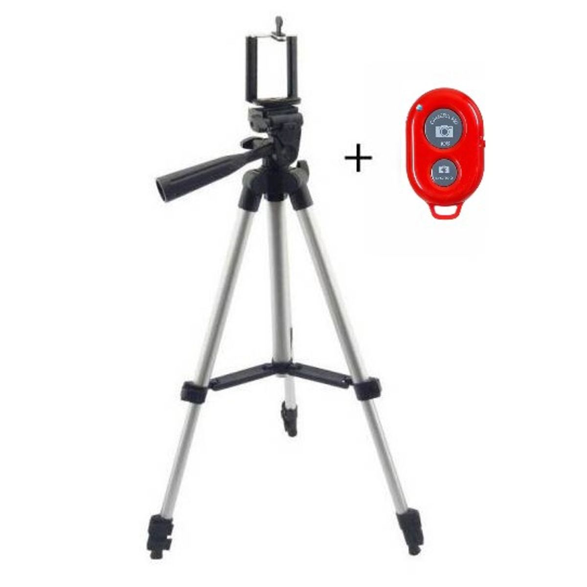 GENERICO - Tripode Aluminio con Control Disparador 1 mtr.4 estaciones 3110