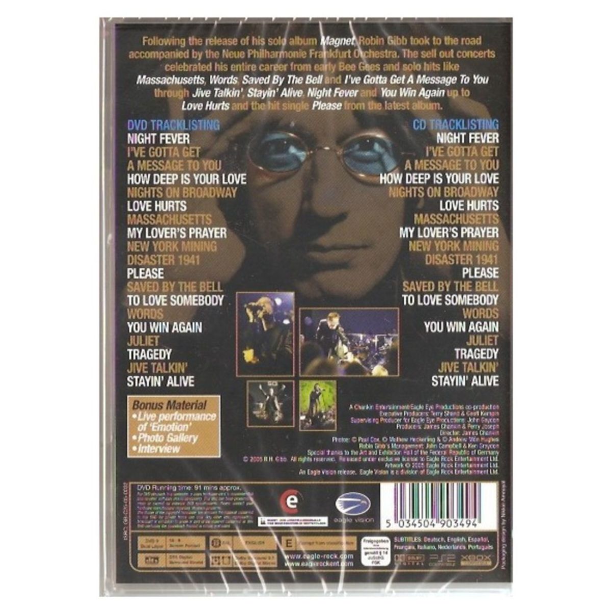 HITWAY MUSIC - ROBIN GIBB - LIVE (DVD+CD) - DVD HITWAY MUSIC