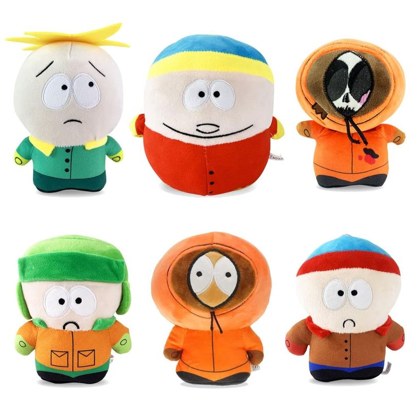 GENERICO - Pack 6 Peluches De 20cm South Park Caricaturas Infantiles