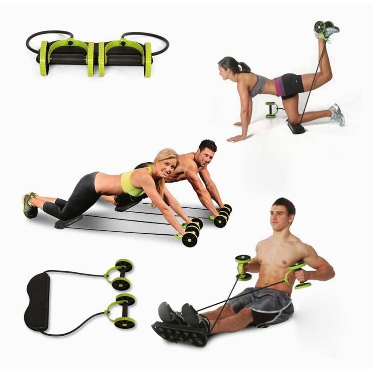 GENERICO - Rueda De  Ejercicios Con Bandas Elasticas Abdominales