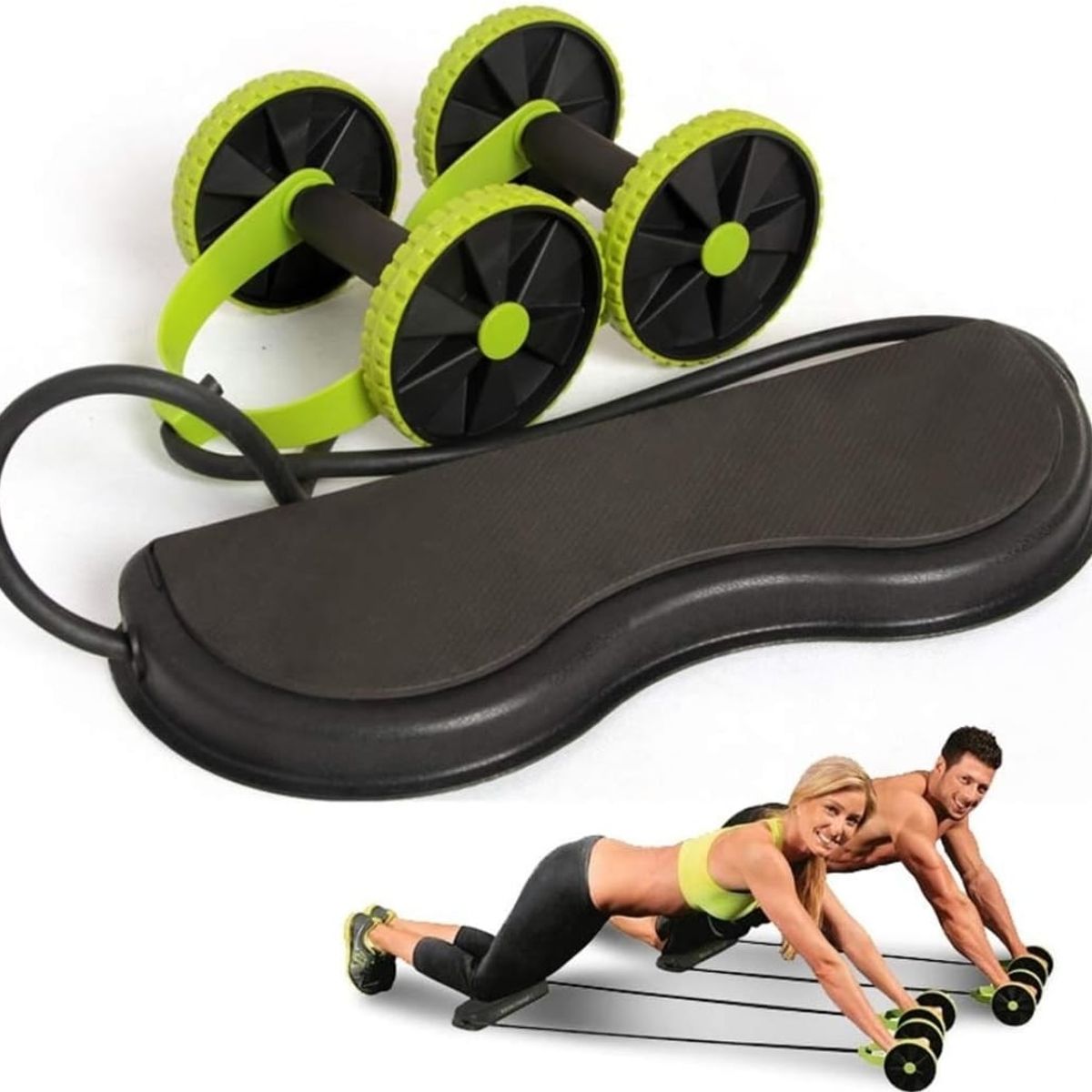 GENERICO - Rueda De  Ejercicios Con Bandas Elasticas Abdominales