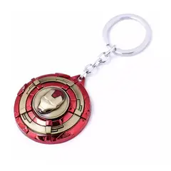 GENERICO - Llavero Metalico Premium Escudo Iron Man Avengers 5cm