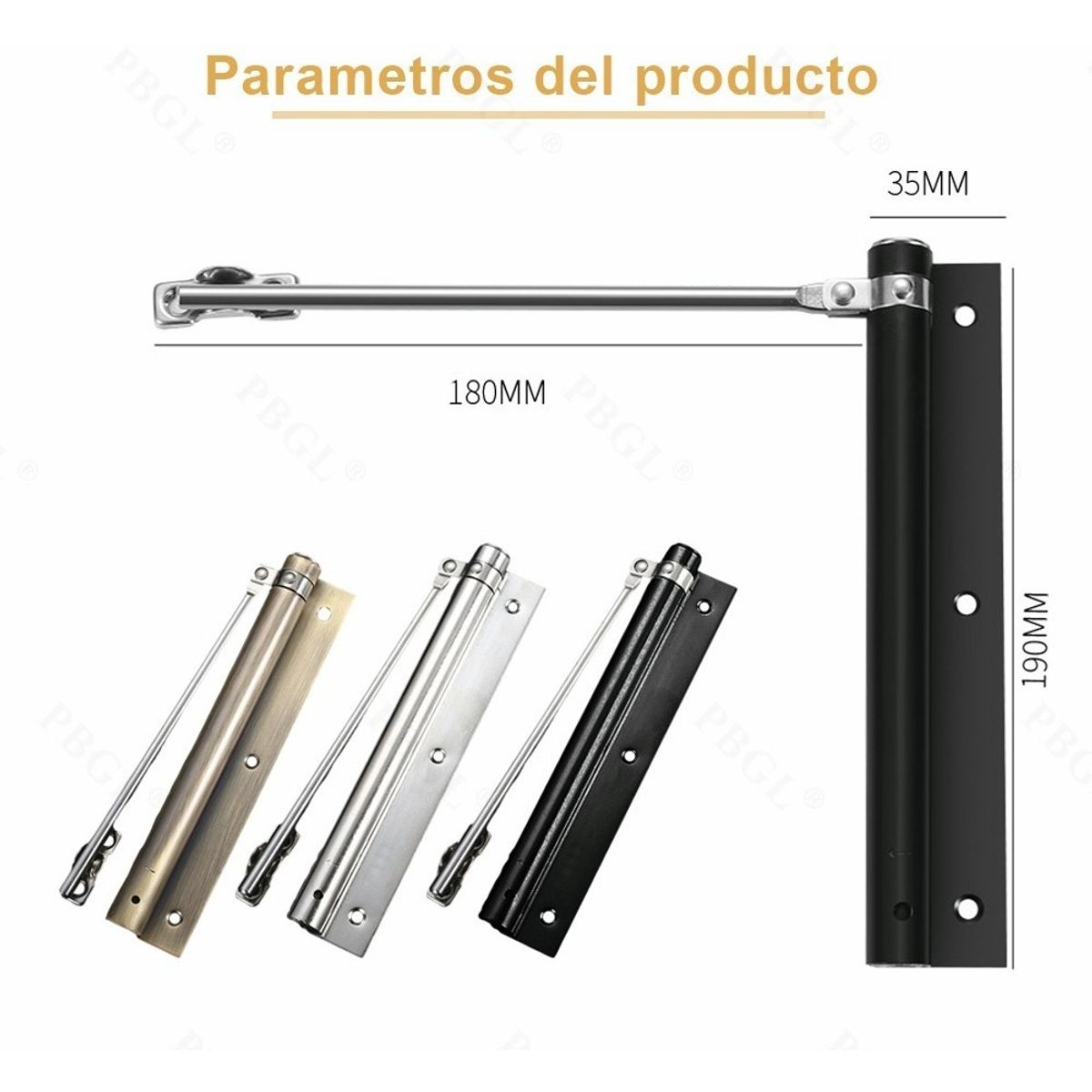 GENERICO - Cierrapuertas Automático Con Resorte De Acero Inoxidable