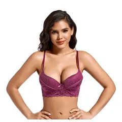 ADANNU - Sostén de Encaje Mujer Push up - 20667 Morado