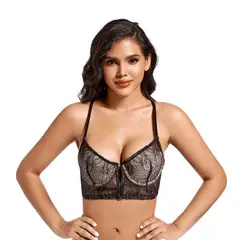 ADANNU - Corset encaje para Mujer Sostén Push up - 80664 Negro
