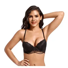 ADANNU - Sostén de Encaje Mujer Push up - 20666 Negro