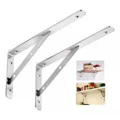 GENERICO - Soporte Escuadra Repisa Colgador 24,5 cm 2p 1par Inox.