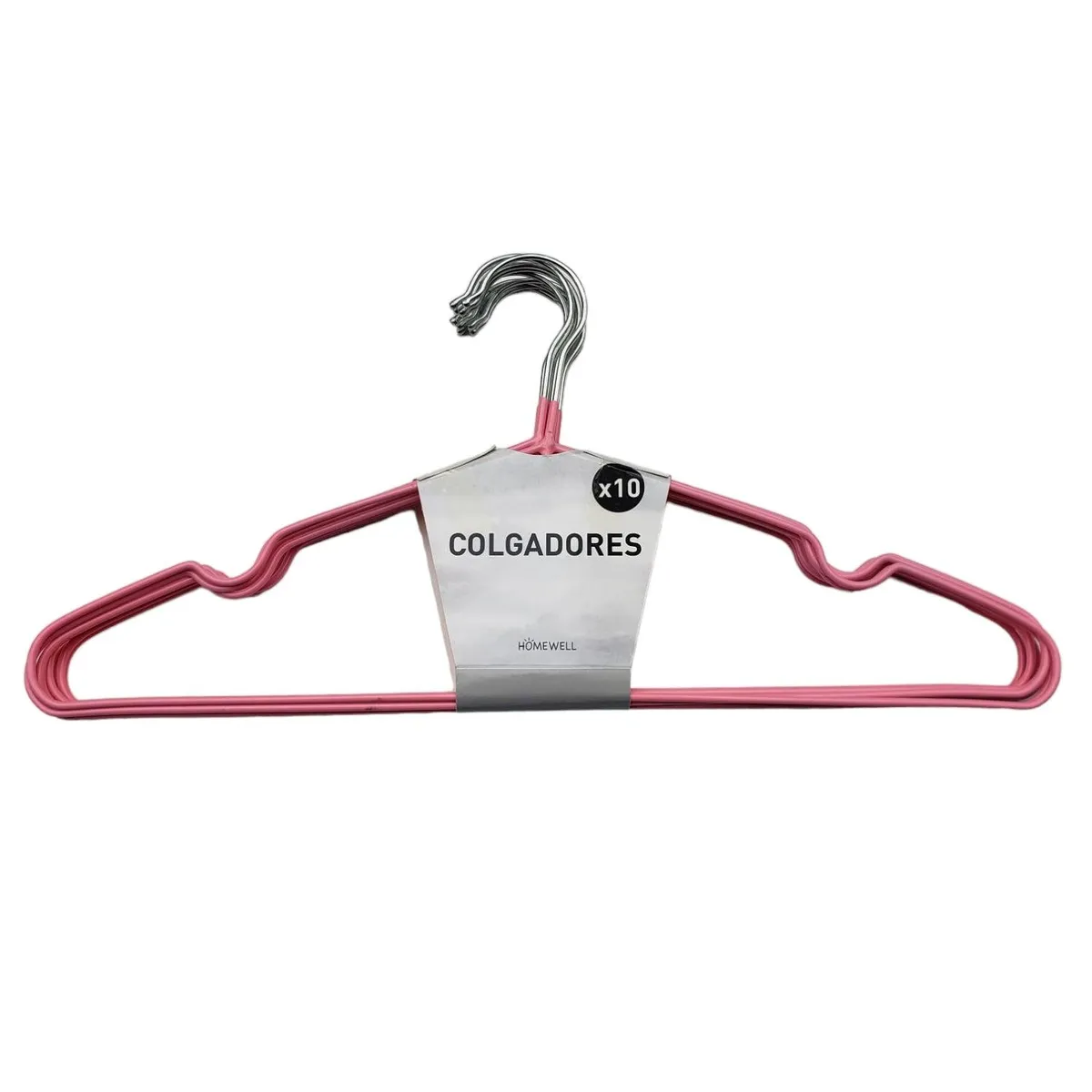 HOMEWELL - Set Colgador de Ropa Rojo (10u) HOMEWELL