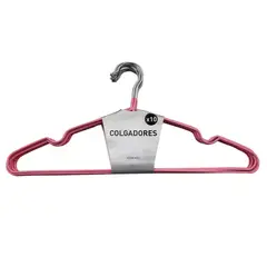 HOMEWELL - Set Colgador de Ropa Rojo (10u)
