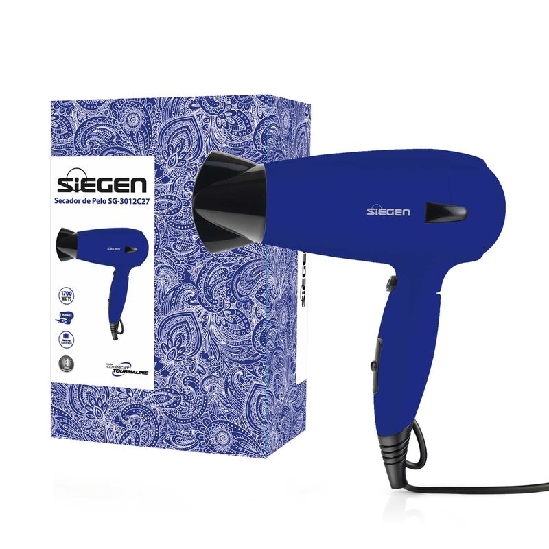 SIEGEN - Secador Let`S Go Travel Azul Siegen  SG-3012C27