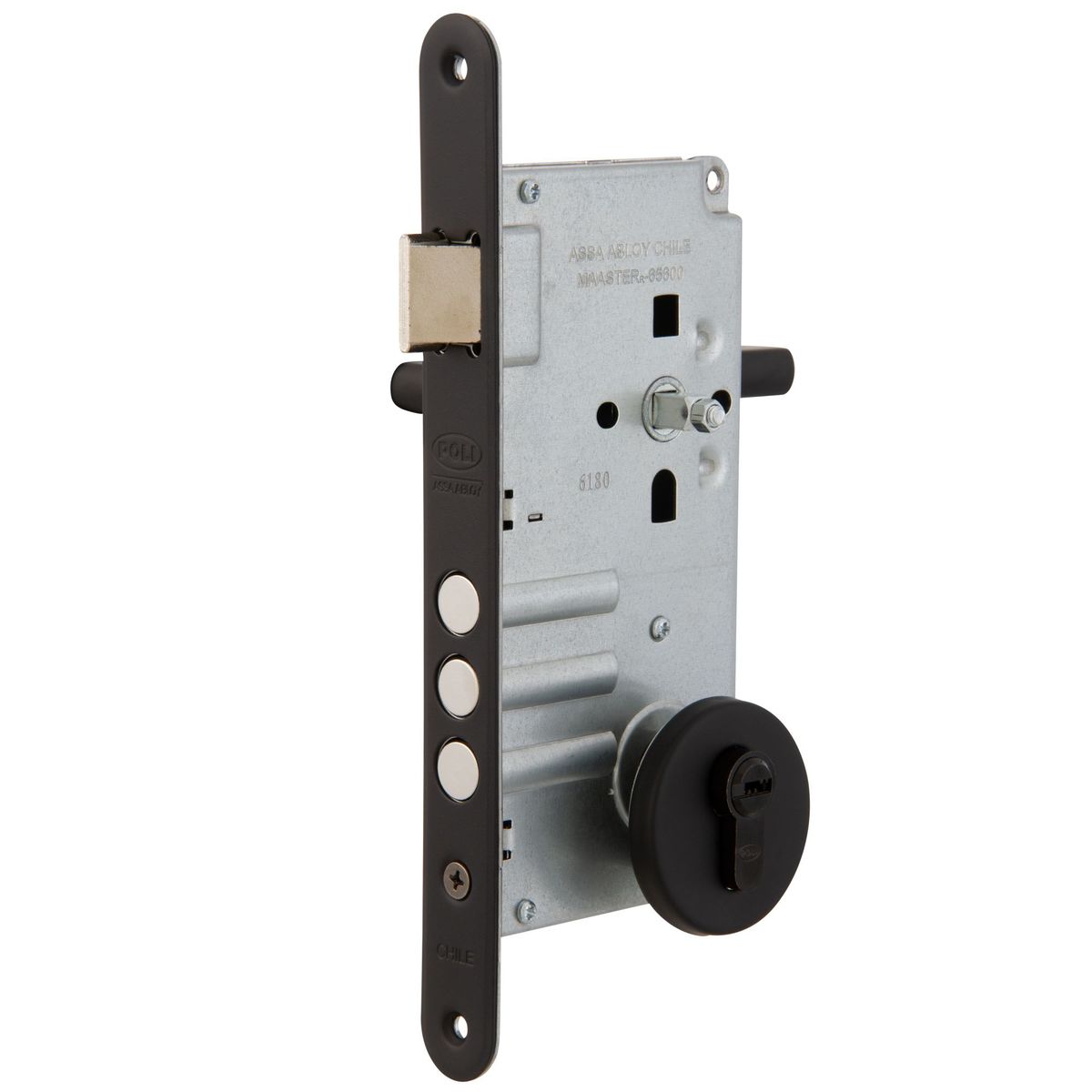 POLI - Cerradura Embutida Toulouse Black B60 Acceso 1/2