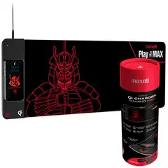 MAXELL - Mouse Pad Gamer RGB Qi 10w + Reposamuñecas 80x30cm