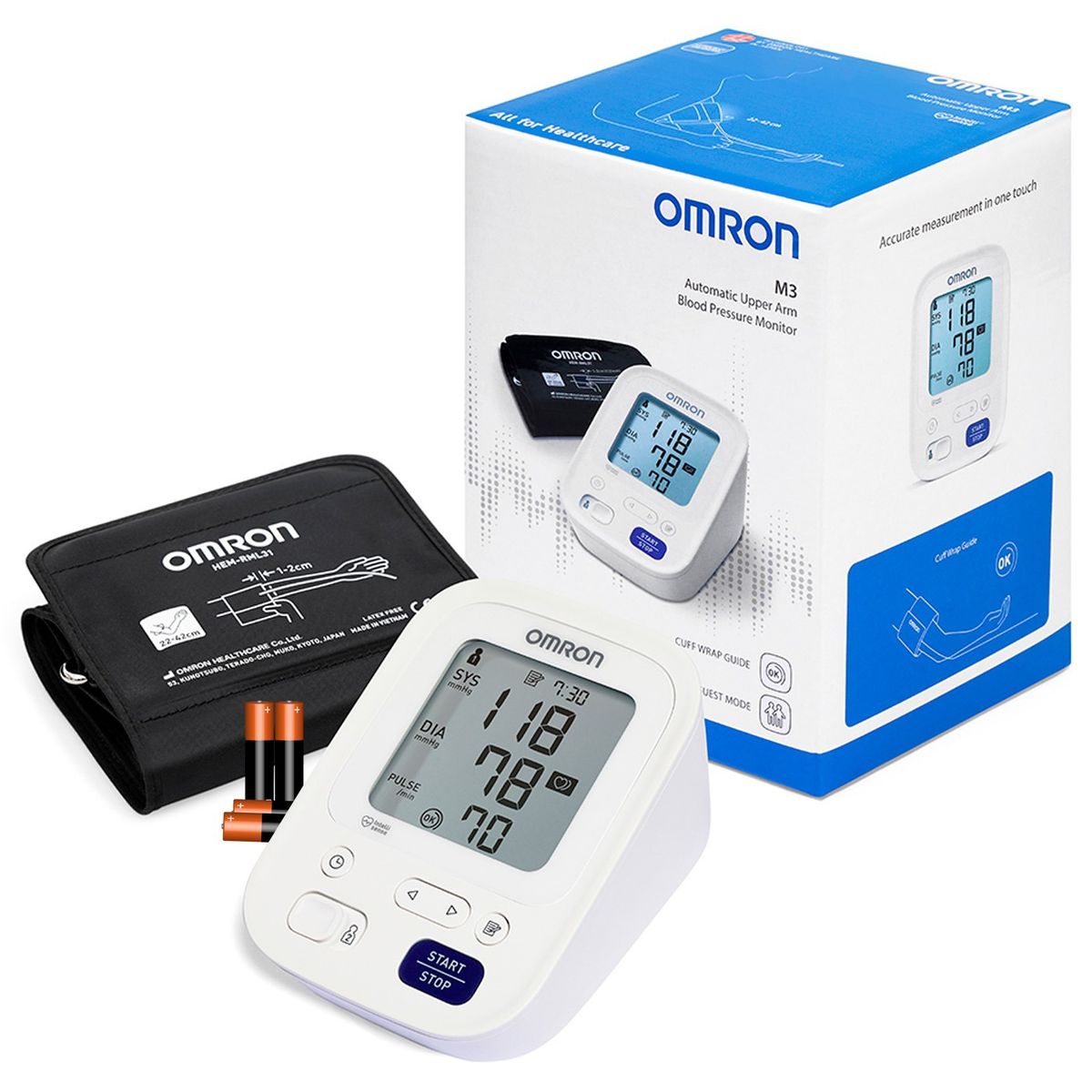OMRON - Toma Presion Digital Omron Tensiometro Medidor Presión Arterial 7154