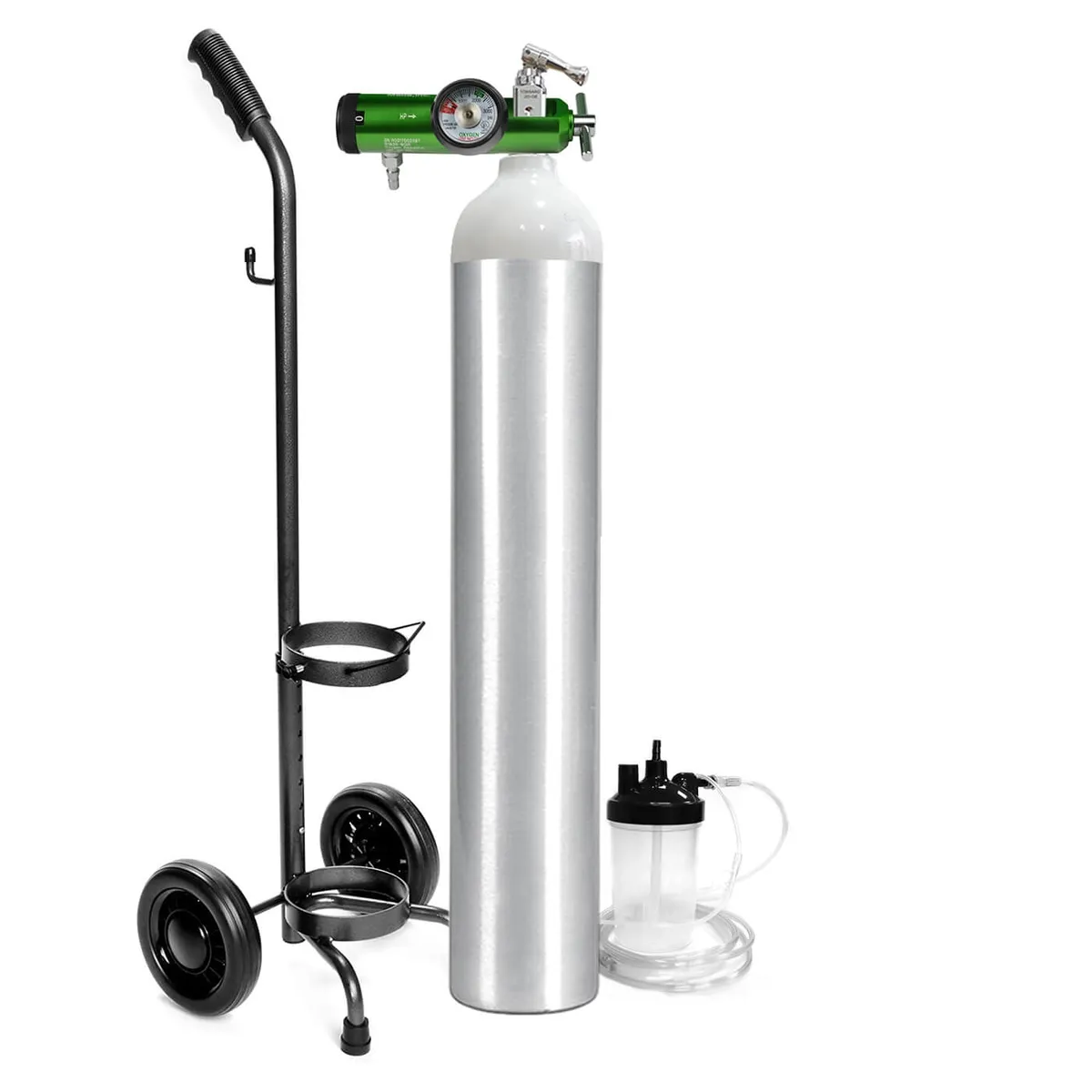 TOPMEDIC - Cilindro de Oxígeno Portátil con Carro de 685 Litros Tipo E