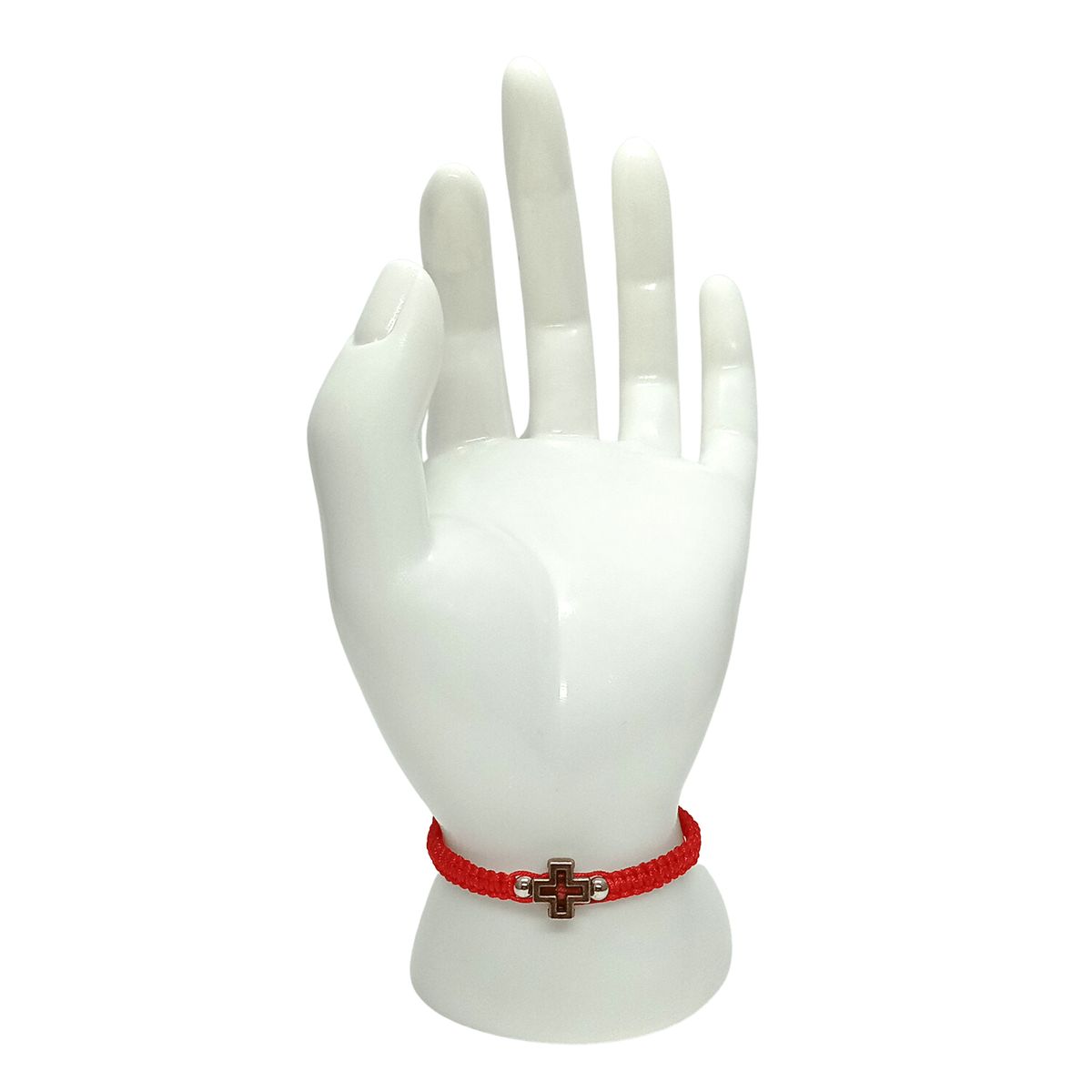 GENERICO - Pulsera Artesanal Hilo Rojo con dije de Cruz