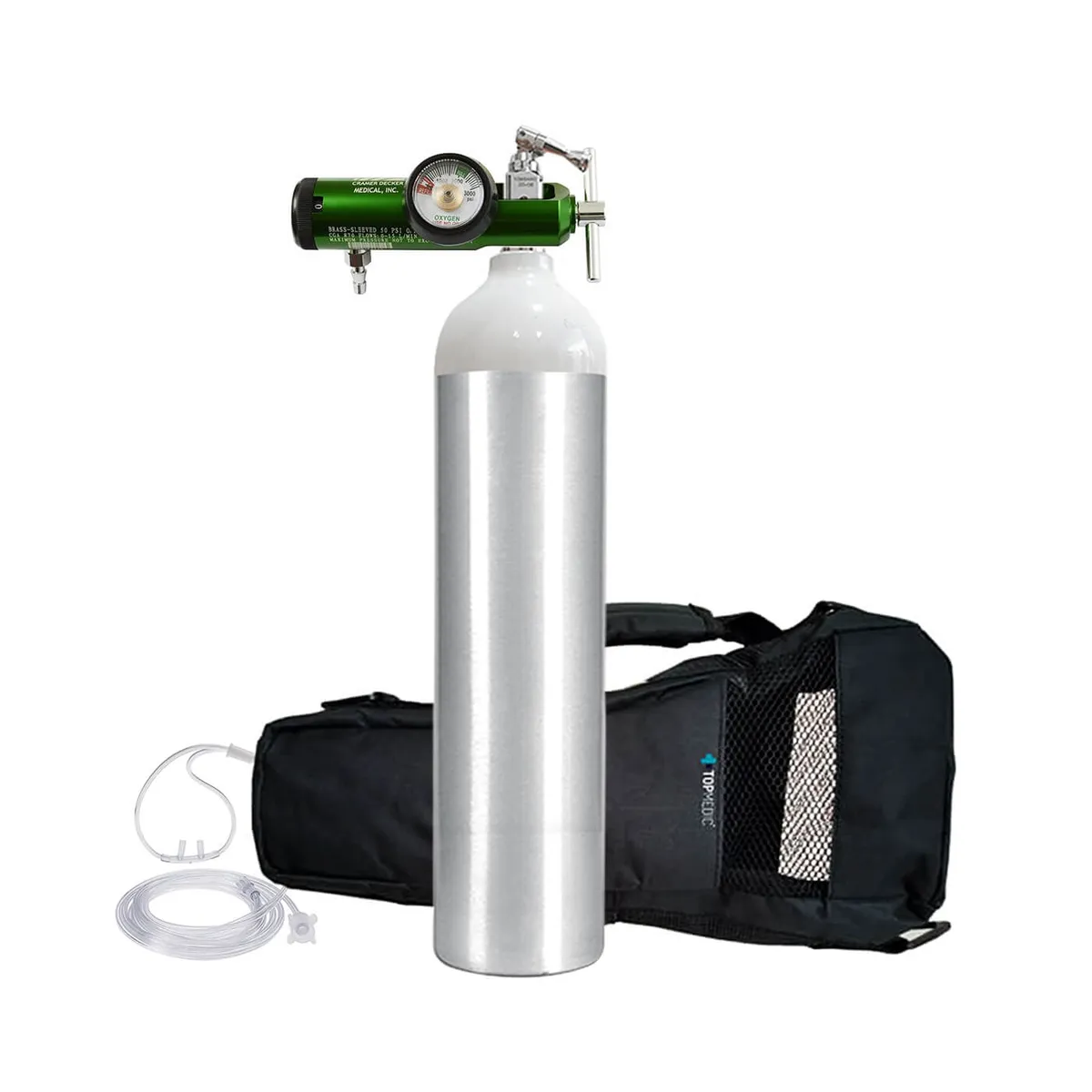 TOPMEDIC - Cilindro de Oxígeno Portátil 168 Litros Kit Adulto