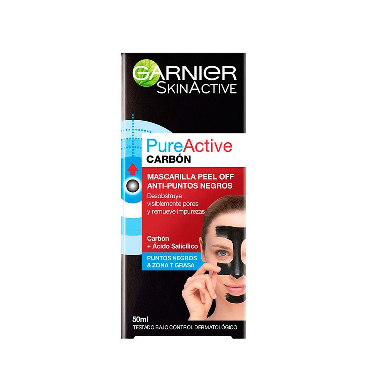 GARNIER - Mascarilla De Carbon Peel Off Skin Active.