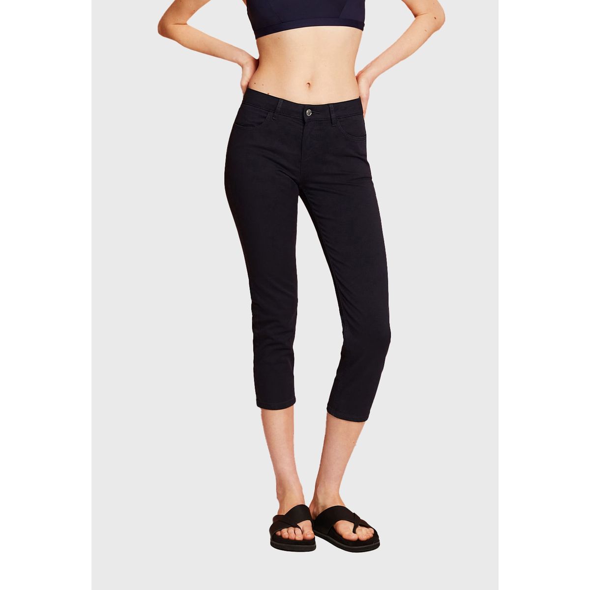 ESPRIT - Pantalón Capri En Algodón Ecológico Mujer Esprit ESPRIT