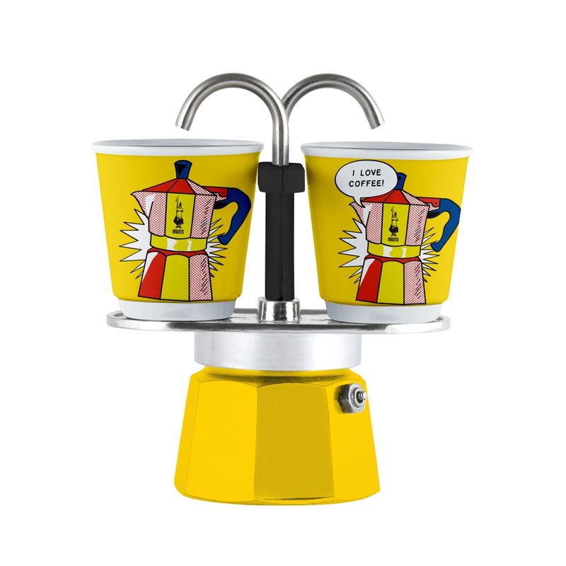 BIALETTI - Cafetera Moka Mini Express Lichtenstein 2 Tazas Bialetti