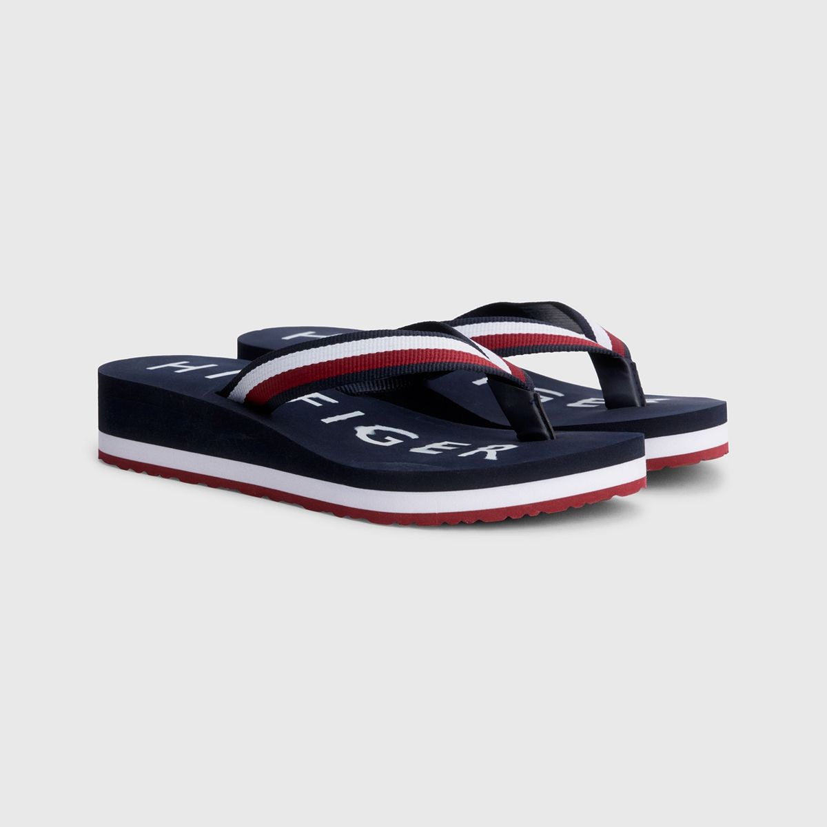 TOMMY HILFIGER - Sandalias Signature Corporate Azul Mujer