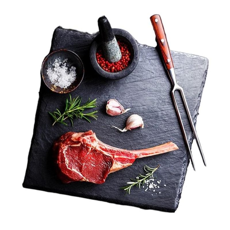 GENERICO - Plato Cuadrada Natural Plancha Piedra Emplatado Bandeja 20cm
