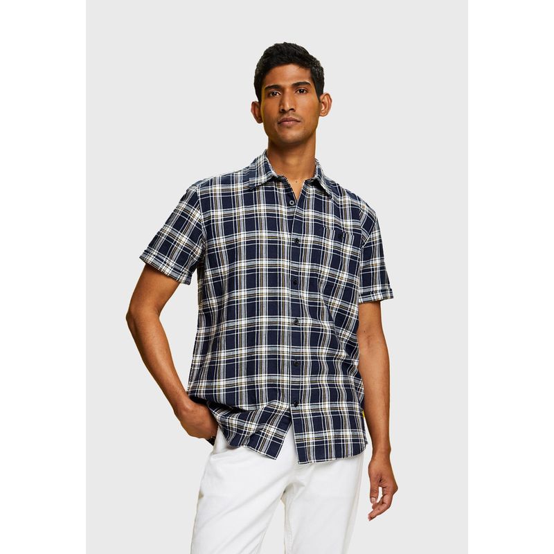 ESPRIT - Camisa De Manga Corta A Cuadros Hombre Esprit ESPRIT