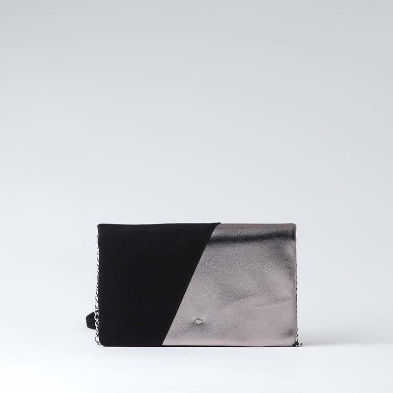 I D - Cartera Cruzada Mia Plateada i-D
