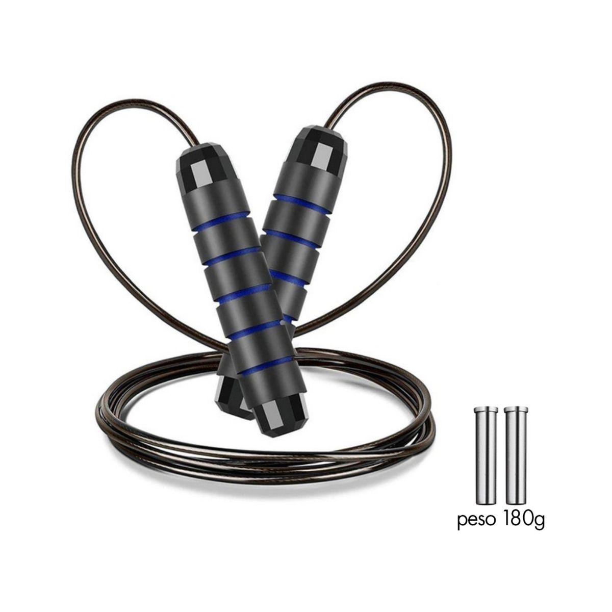 GENERICO - Cuerda Crossfit Saltar Con Peso Fuerza Ajustable Profesional