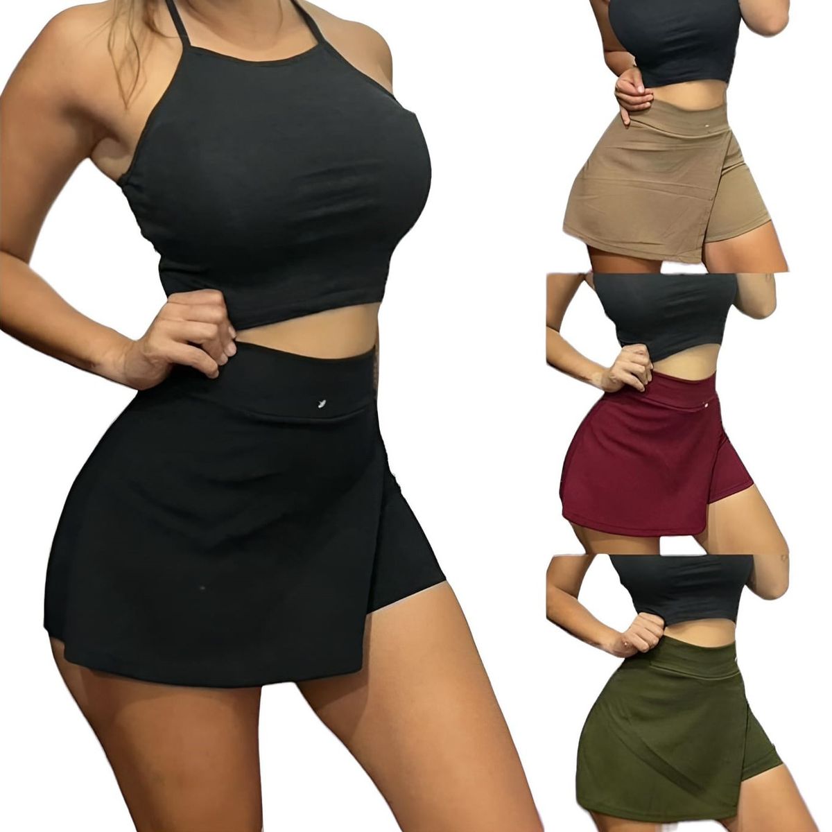 AGW - Pack 3 Faldas Mujer Tipo Short