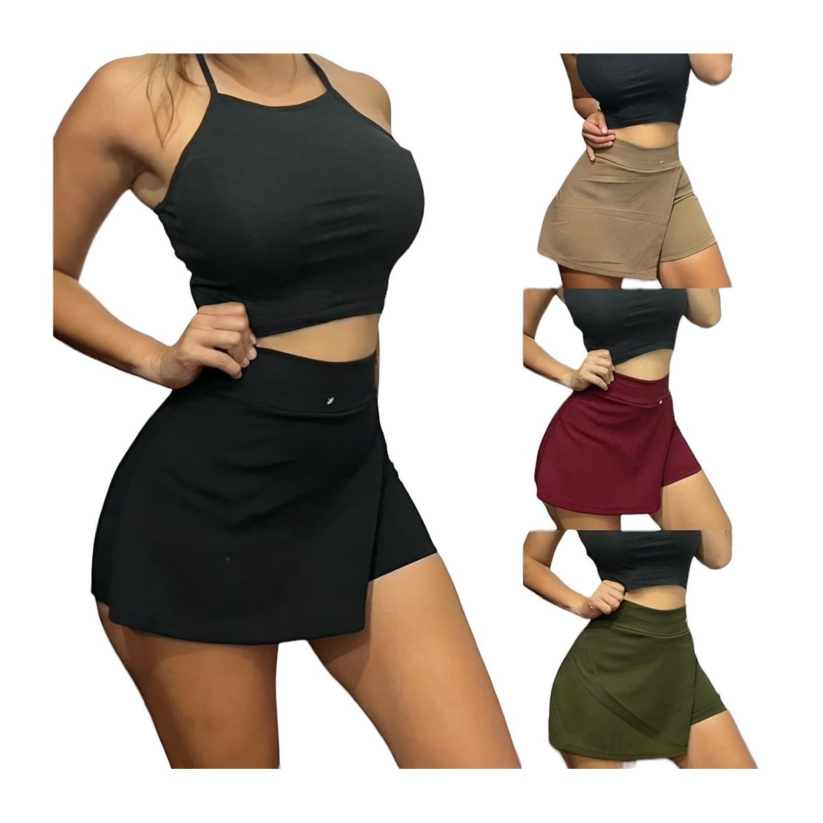 AGW - Pack 3 Faldas Mujer Tipo Short