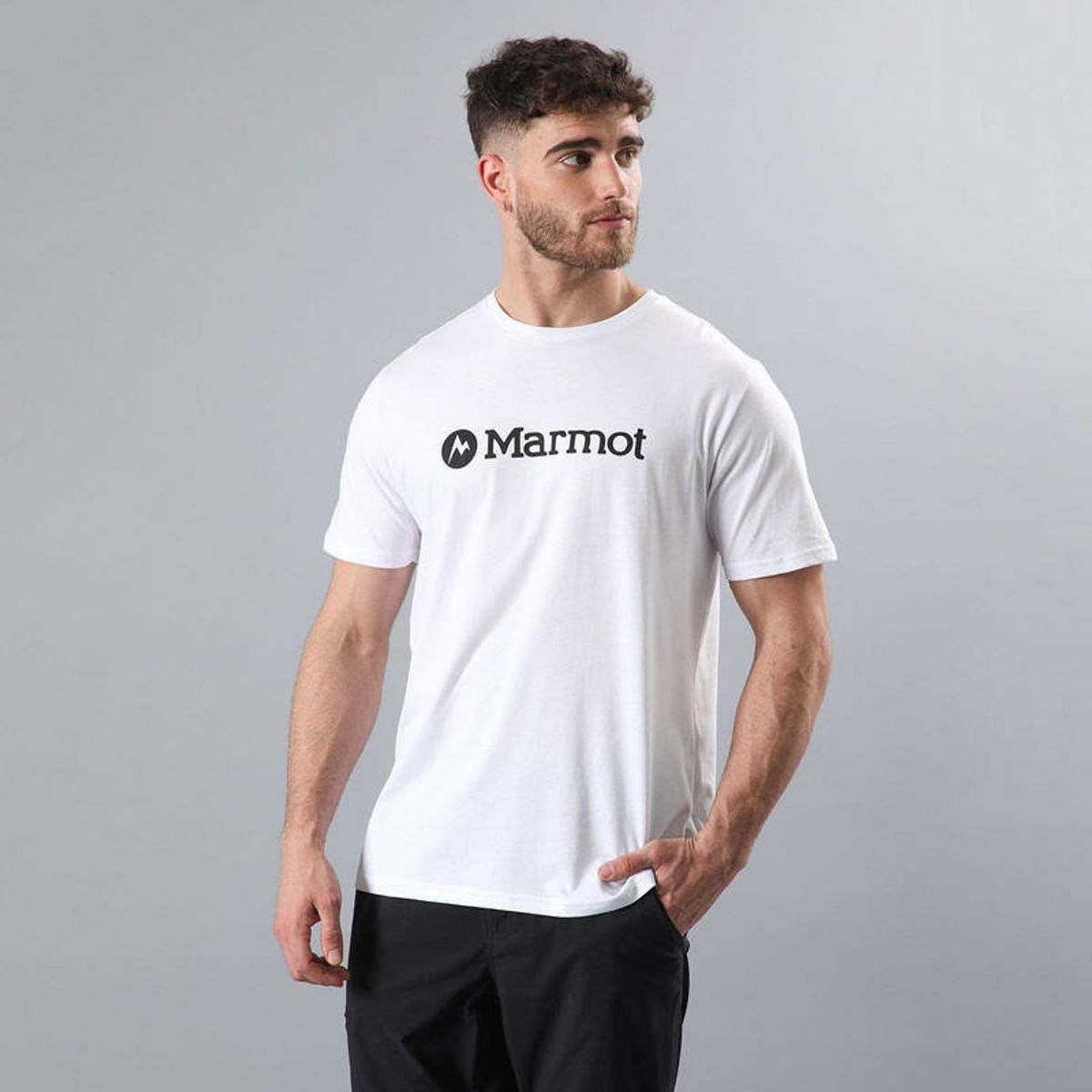 MARMOT - Polera Logo Tee Blanco MARMOT