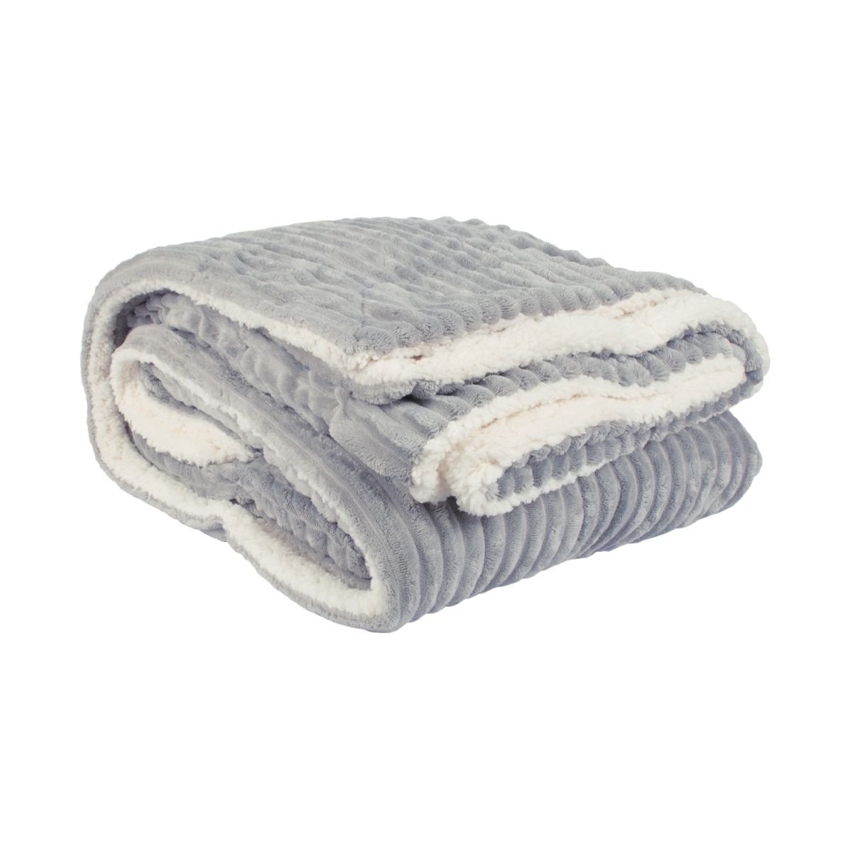 PALERMO - Frazada térmica "toscana" color "gris" 2 plazas