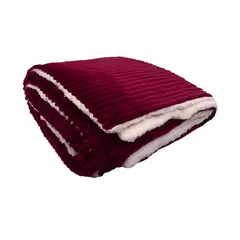 PALERMO - Frazada térmica "toscana" color "rojo" 2 plazas