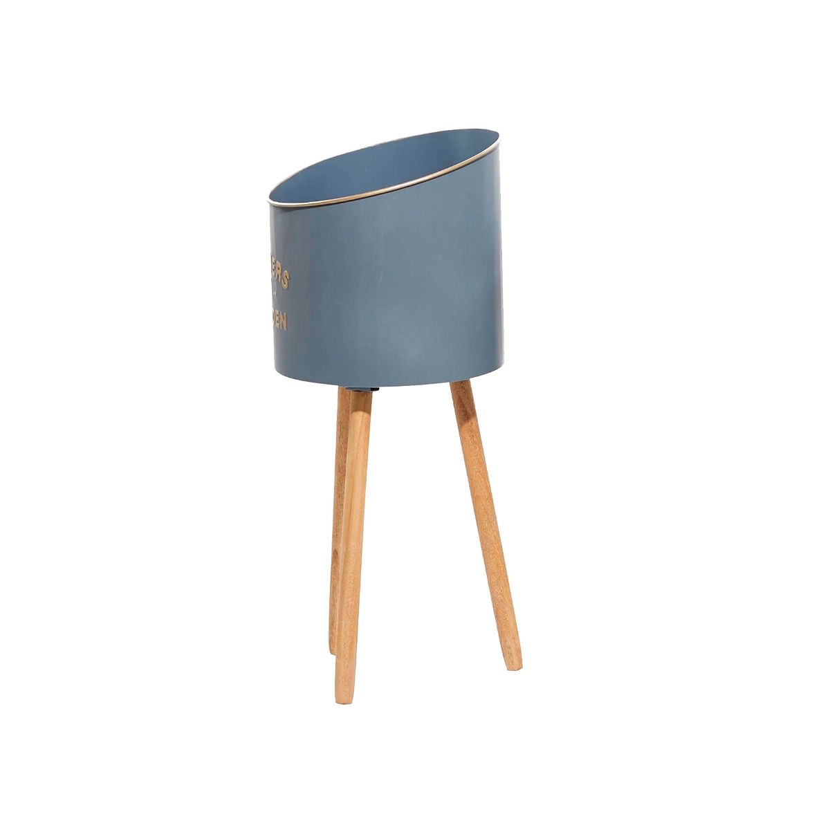 GENERICO - Macetero pedestal 27x27x61.5CM Gris Bighouse