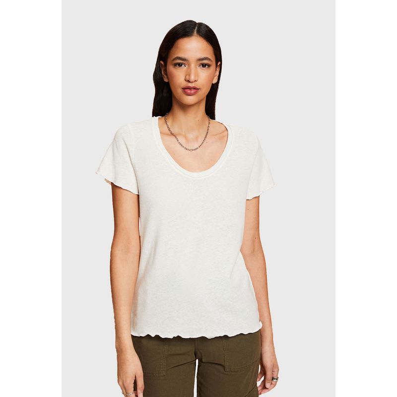 ESPRIT - Polera Manga Corta Cuello U Mujer Esprit ESPRIT